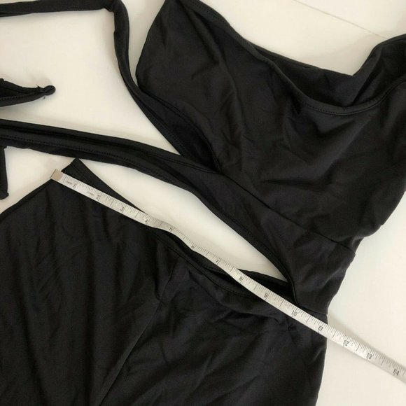 BEAGIMEG Women's Sexy One Shoulder Cut Out Bodycon - Picture 4 of 6